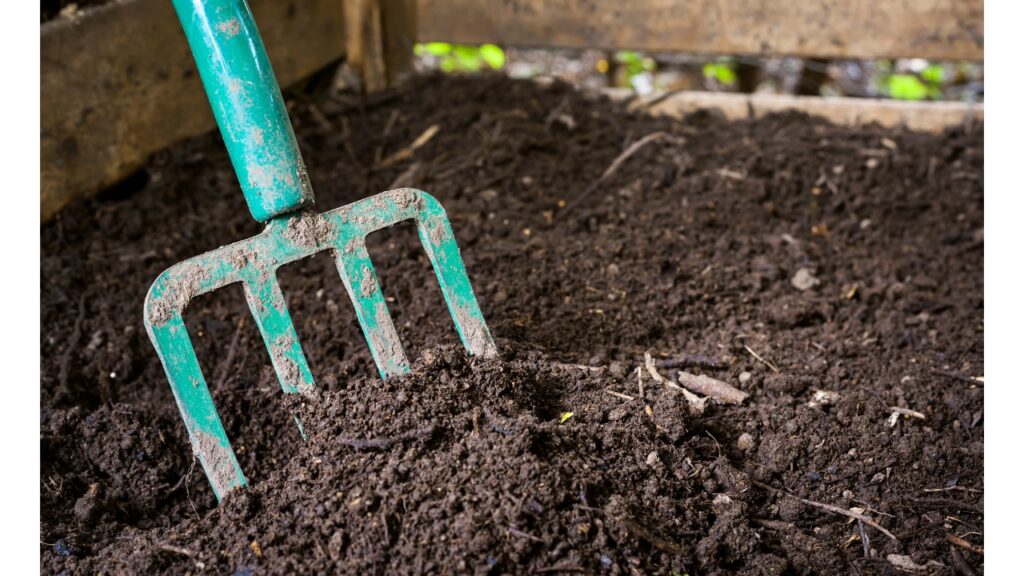 A Photo Referencing kitchen waste turns into compost.