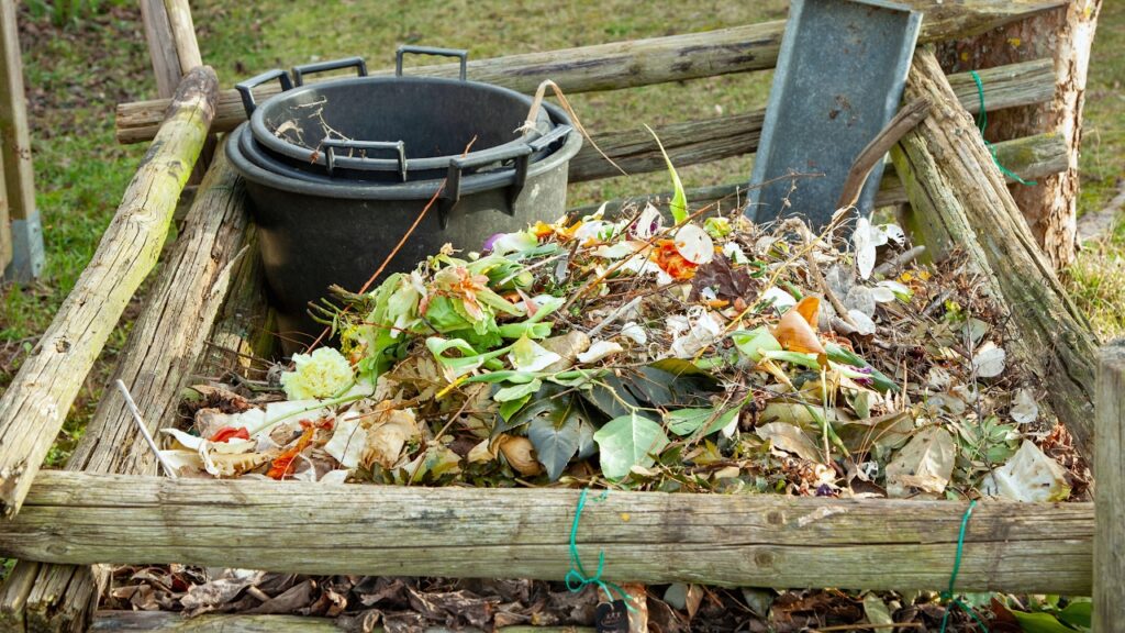 A Photo Referencing Pile Composting. 