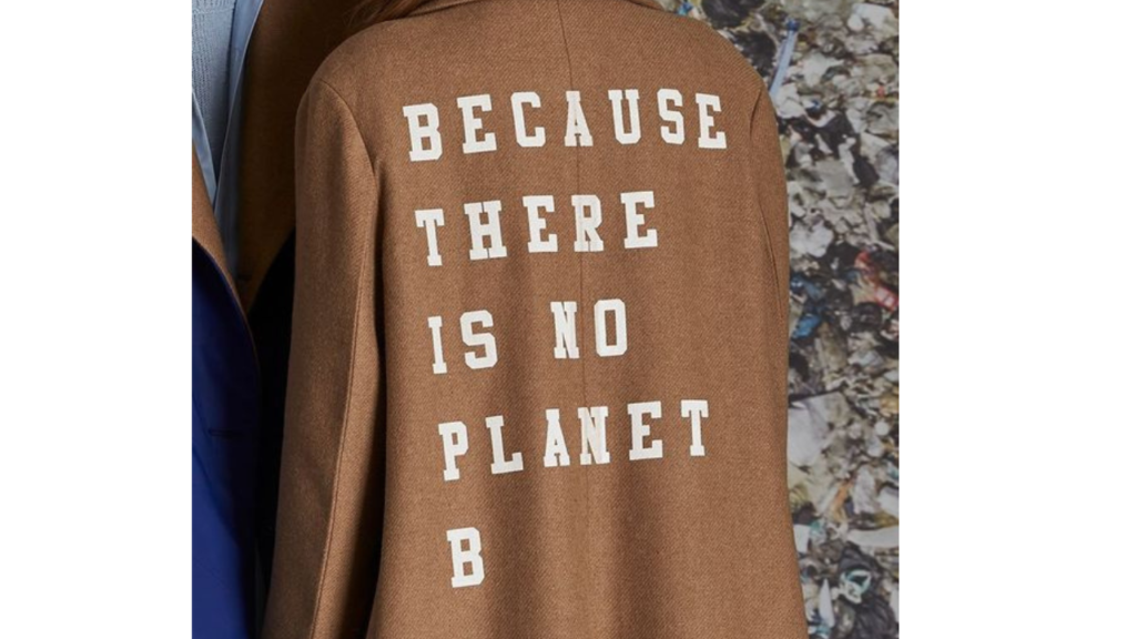 A Photo referencing a Quote " Because There is no Planet B " which is advocating sustainable fashion.
Wear the Change: Sustainable Fashion for a Better World | #wearthechange #sustainablefashion #circularfashion #sustainableclothing #sustainablestyle #circularfashioneconomy wecareearth 