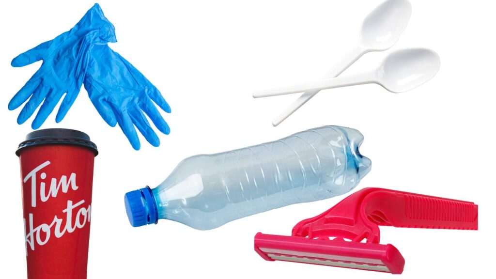 Disposable Plastic Items. 