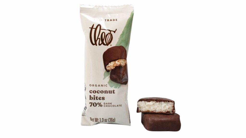 THEO CHOCOLATE IMAGE. 
Does Mr. Beast Sell Eco Friendly Chocolates? #mrbeast #theochocolate #ecofriendlychocolates #ecofriendlychocolatebrands #sustainablechocolate #wecareearth 