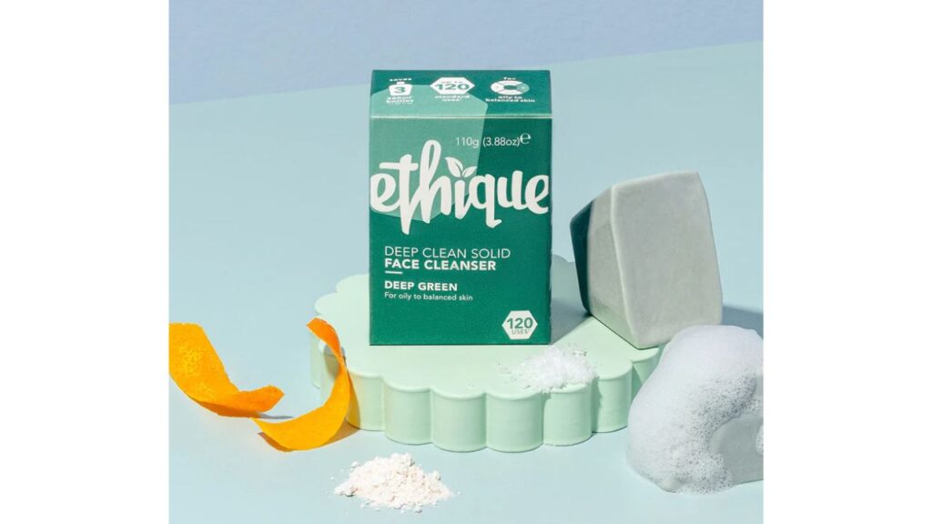 IMAGE BY ETHIQUE. Face Cleanser Soap. 
6 Popular Eco friendly Beauty Brands to protect your skin. #sustainablebeautybrands #ecoconsciousbeauty #ecofriendlybeauty #sustainablebeauty 