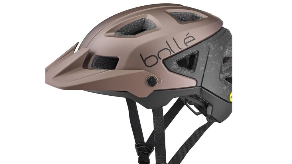 Image of eco friendly cycling helmet manufactured by Bolle ECO React. 
Description :- Eco Friendly helmets that will protect you and the planet! #sustainablehelmets #areecofriendlyhelmetssafe #ecofriendlyhelmetbrand #sustainablehelmetbrand #bolle #wecareearth
