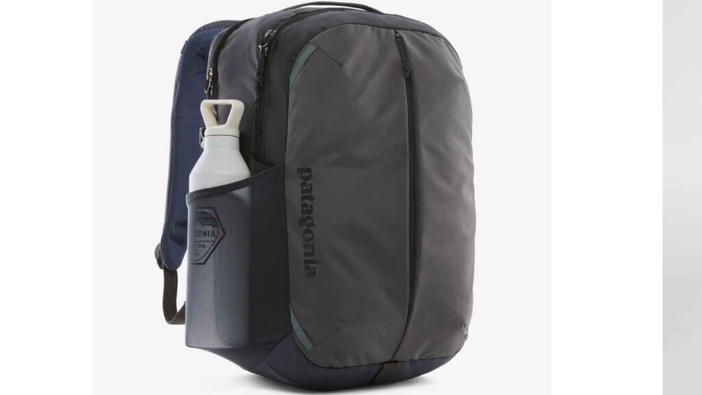 Image of Eco Friendly bag by Patagonia. 
6 Best Eco Friendly & Sustainable Backpack Brands in 2024 #sustainablebackpacks #ecofriendlybackpacks #ecotrends2024 #wecareearth